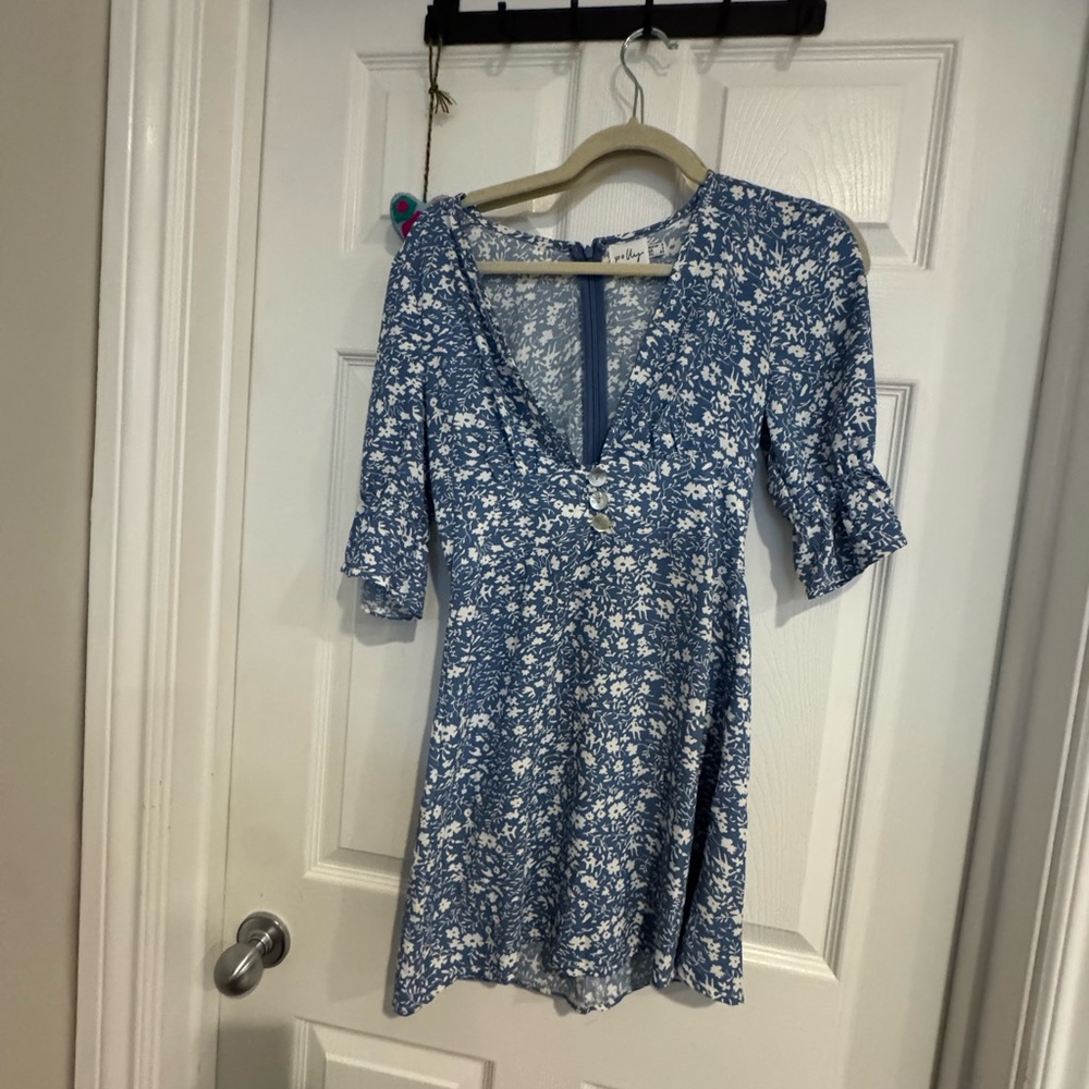Floral Blue Dress